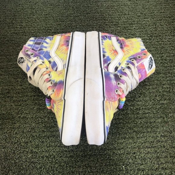 Women 7- Vans Sk8-Hi Tapered Washed Tie-Dye Shoes Multicolor VN0A4U1619X - Picture 3 of 8